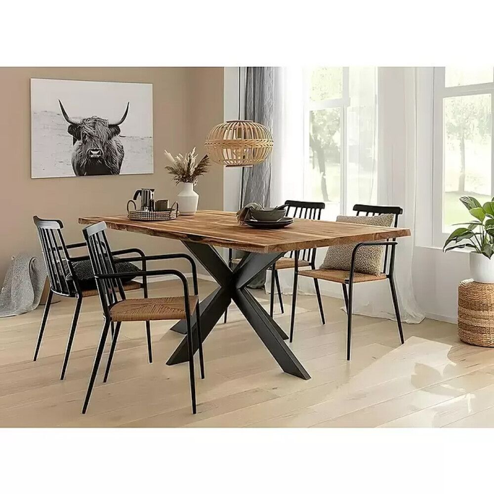 Pöydänjalka Cityline musta ristikko 720 x 700 x 1400 mm