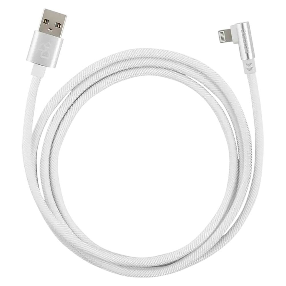 USB-kaapeli Bauhaus USB-A/Lightning 90° valkoinen 1 m