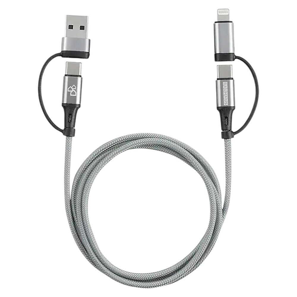 USB-kaapeli Bauhaus 2+2 hopea 1 m