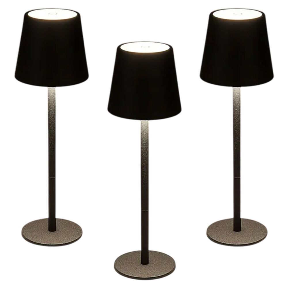 Ulkopöytävalaisin Starlux Paola mini musta 3 kpl