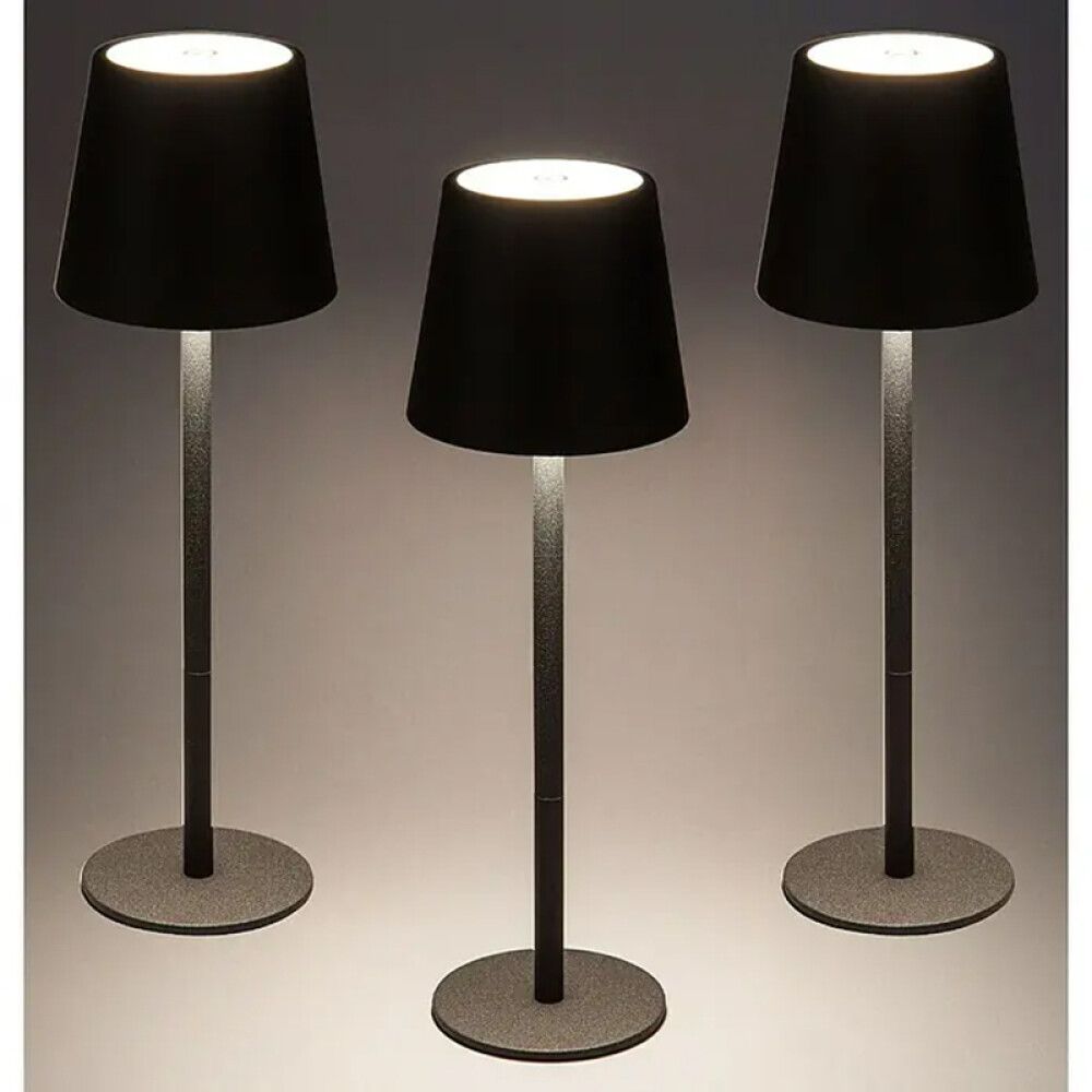 Ulkopöytävalaisin Starlux Paola mini musta 3 kpl