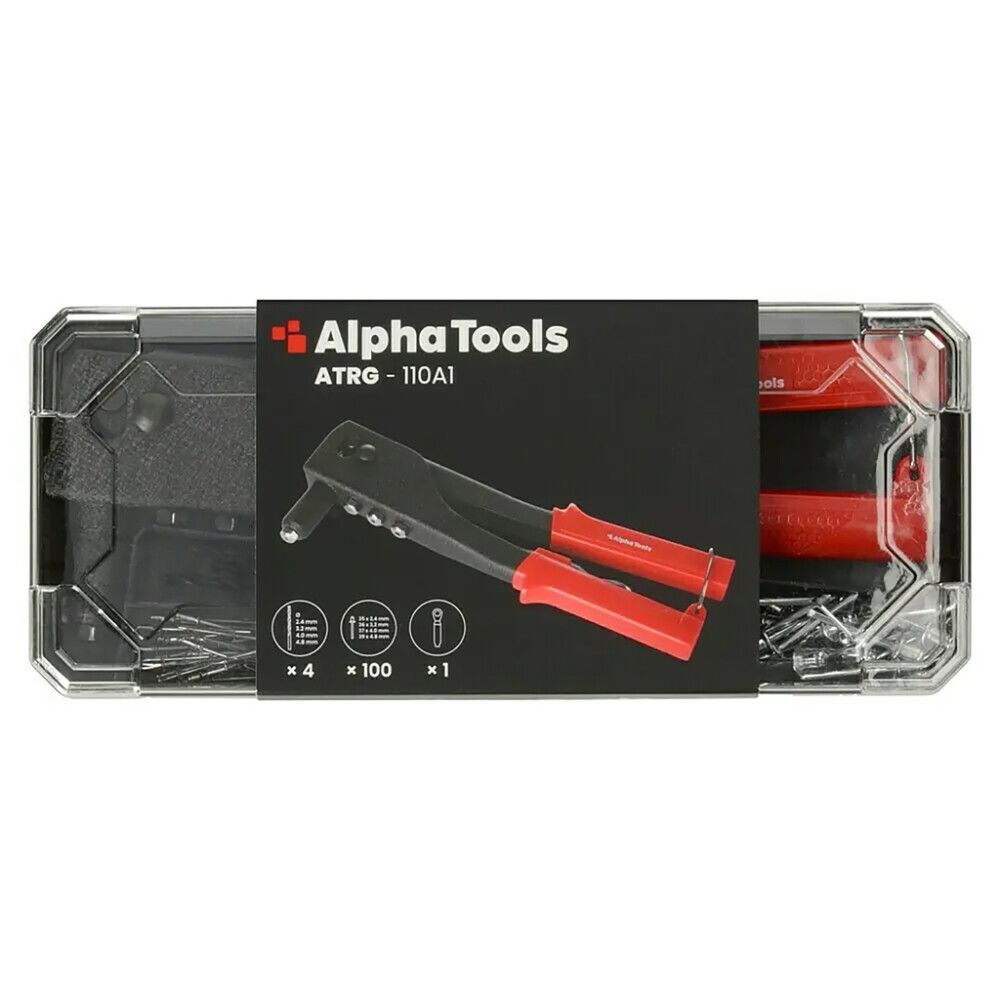 Niittipihtisarja Alpha Tools + 100 niittiä