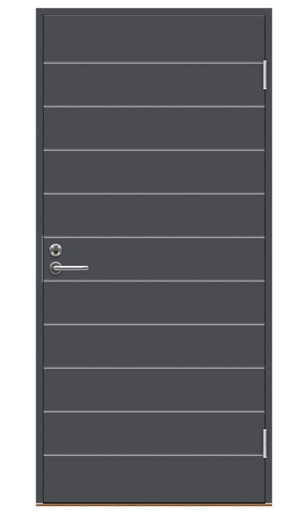 Ulko-ovi Swedoor Basic B0070 Tummanharmaa