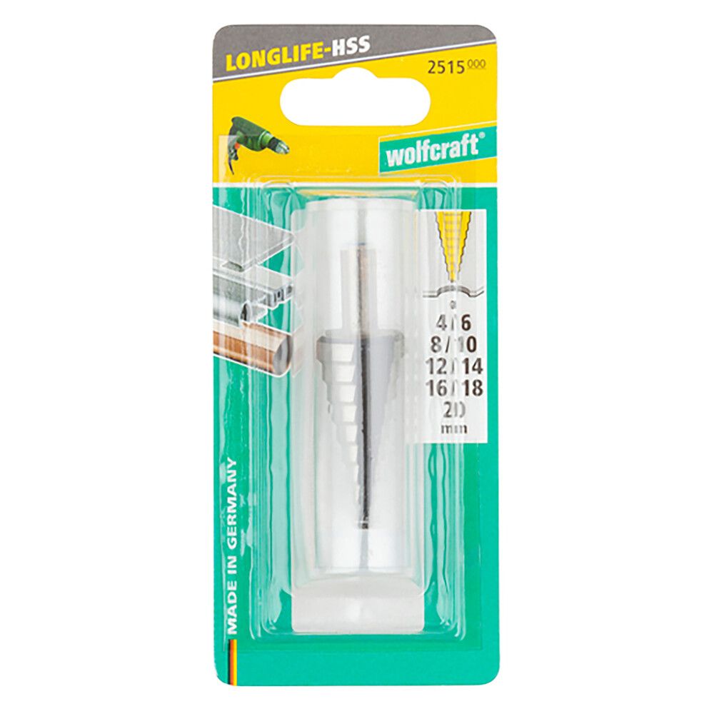 HSS-porrasporanterä Wolfcraft Ø 4-20 mm