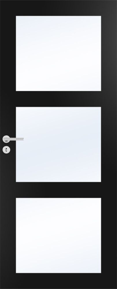 Massiivikehysovi Swedoor Unique 507 musta kirkas lasi