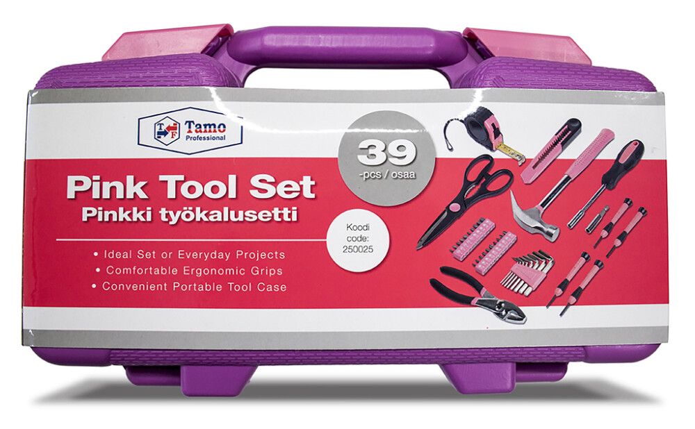 Työkalusetti Tamo pinkki 39-os