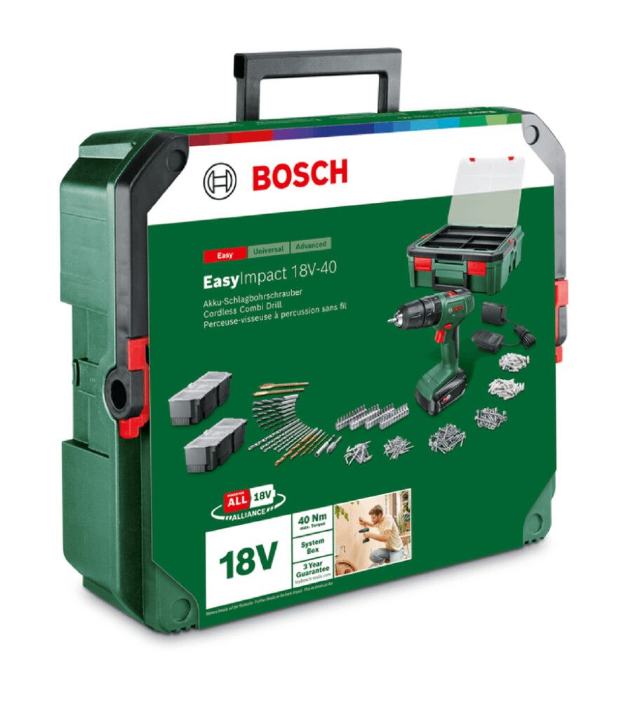 Akkuiskuporakone Bosch EasyImpact 18V-40 + SystemBox