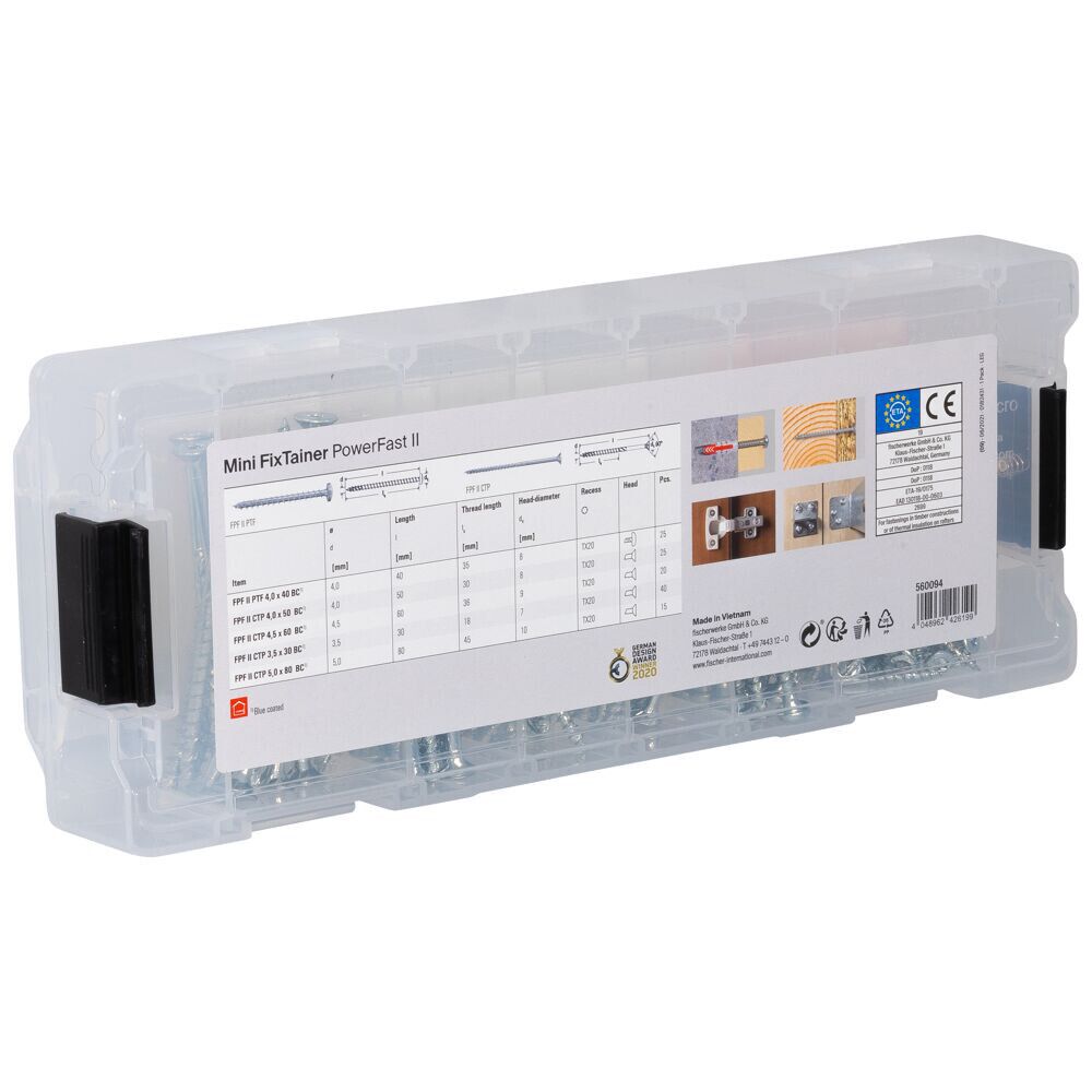 Kiinnikeboksi Fischer MiniFixTainer Powerfast II sinkitty