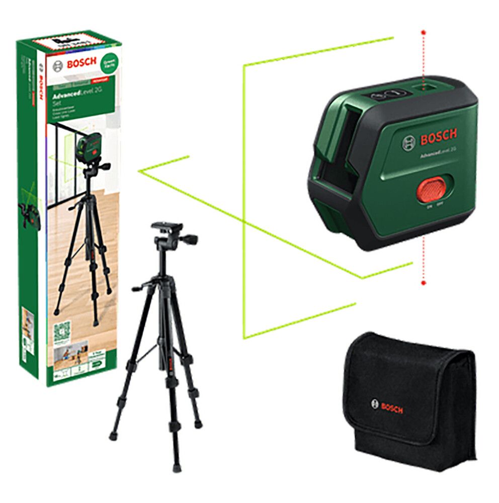 Linjalaser Bosch AdvancedLevel 2G + jalusta
