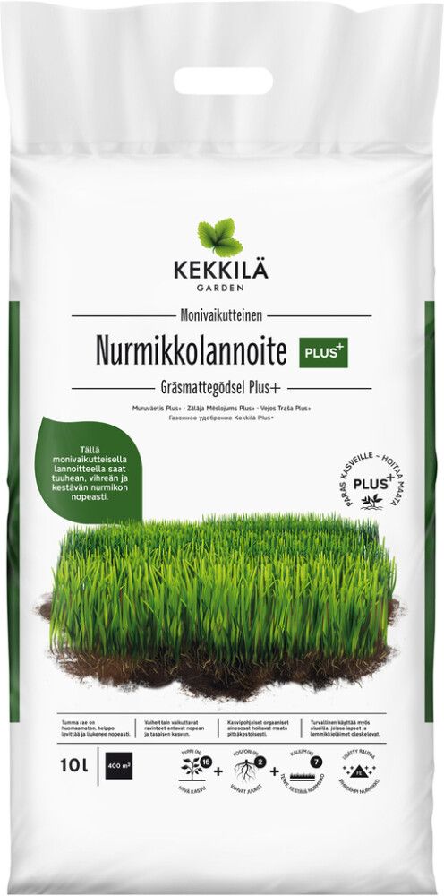 Nurmikkolannoite Kekkilä Plus+ 10 l