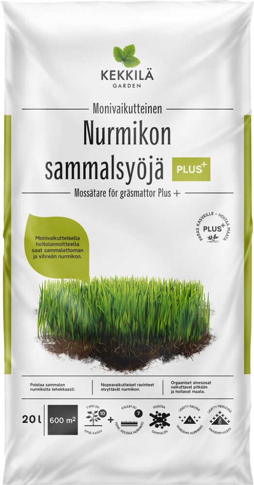 Nurmikon sammalsyöjä Kekkilä Plus+ 20 l