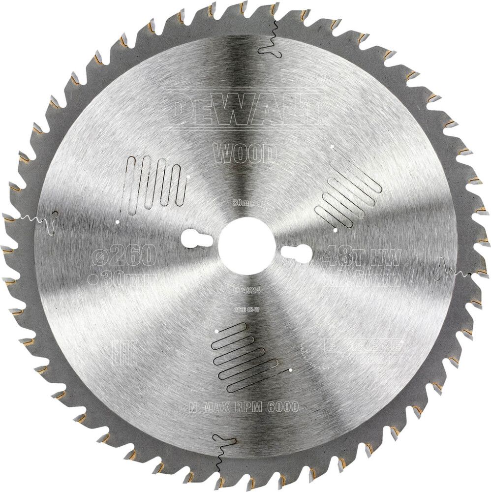 Pyörösahanterä DeWalt Extreme DT4324 260 x 30 mm 48T