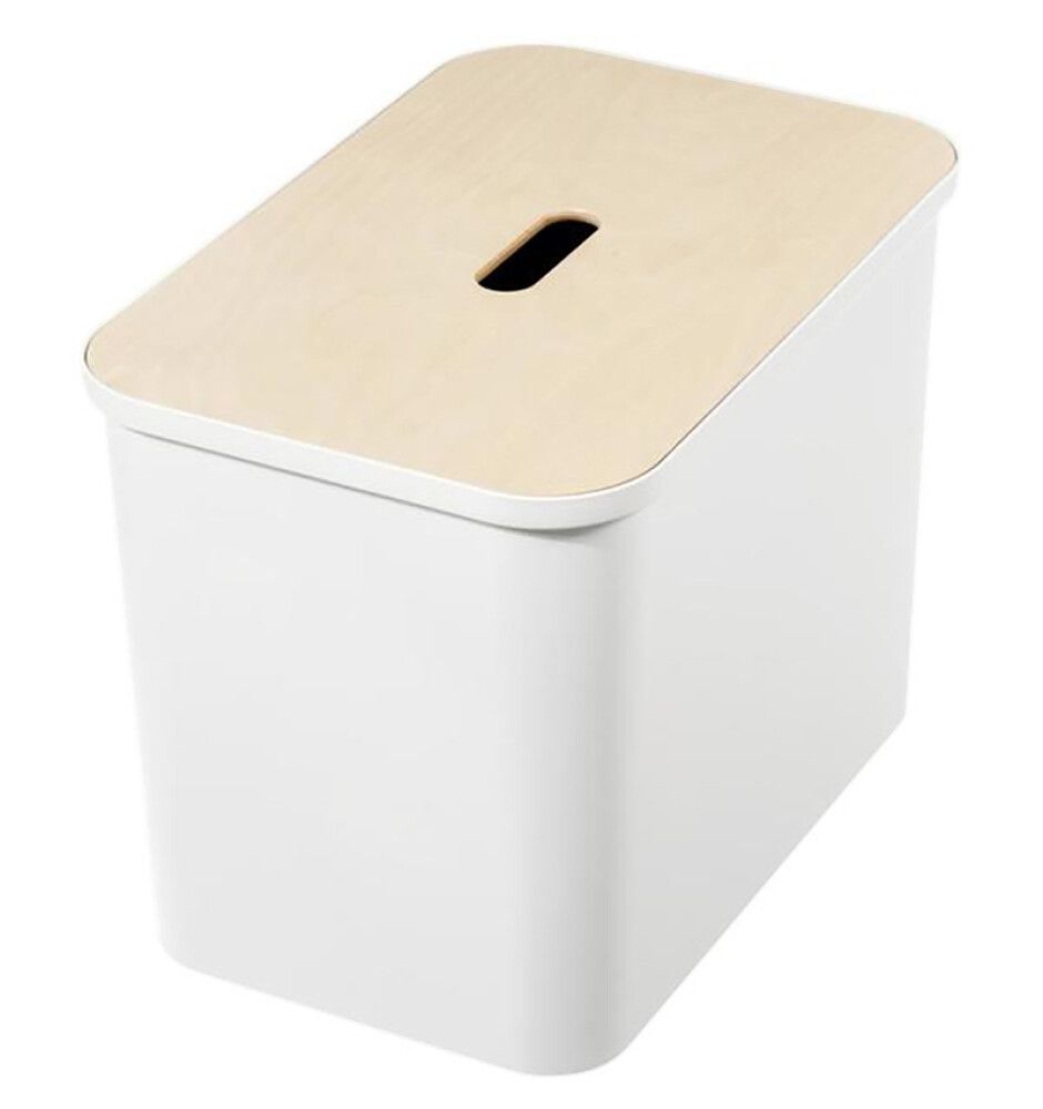 Lajitteluastia Smartstore Collect 76 L valkoinen + vanerikansi