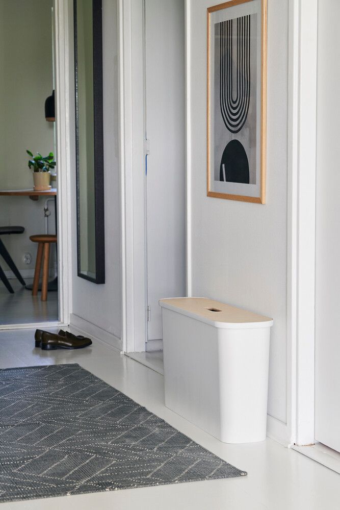 Lajitteluastiasetti SmartStore Collect Slim Set Valkoinen 46 l + vanerikansi