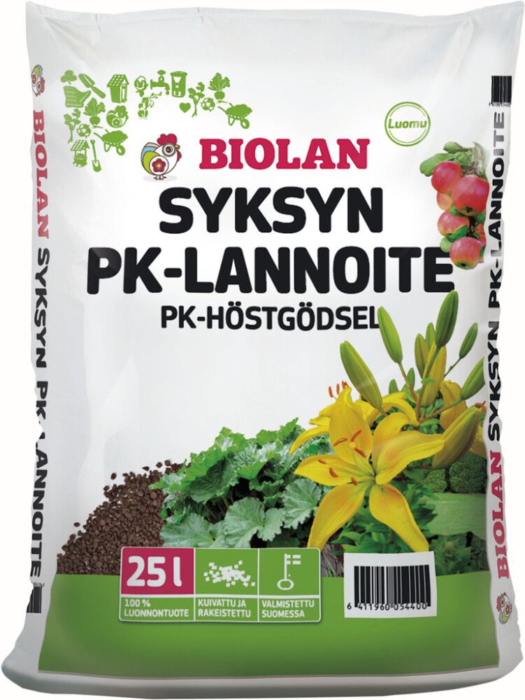 Syksyn PK-Lannoite Biolan 25 l