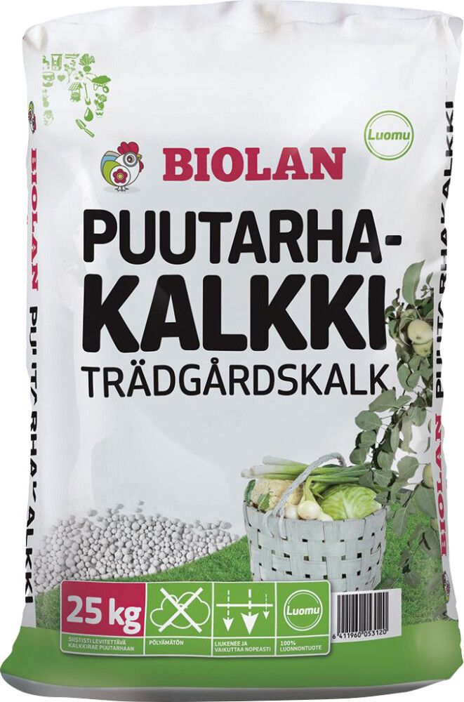 Puutarhakalkki Biolan 25 kg