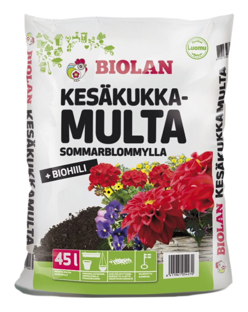 Kesäkukkamulta Biolan 45 l