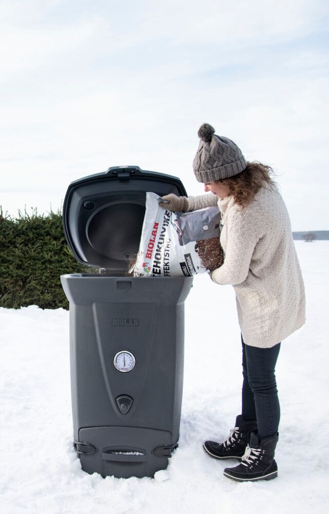 Pikakompostori Biolan ECO220 tummanharmaa