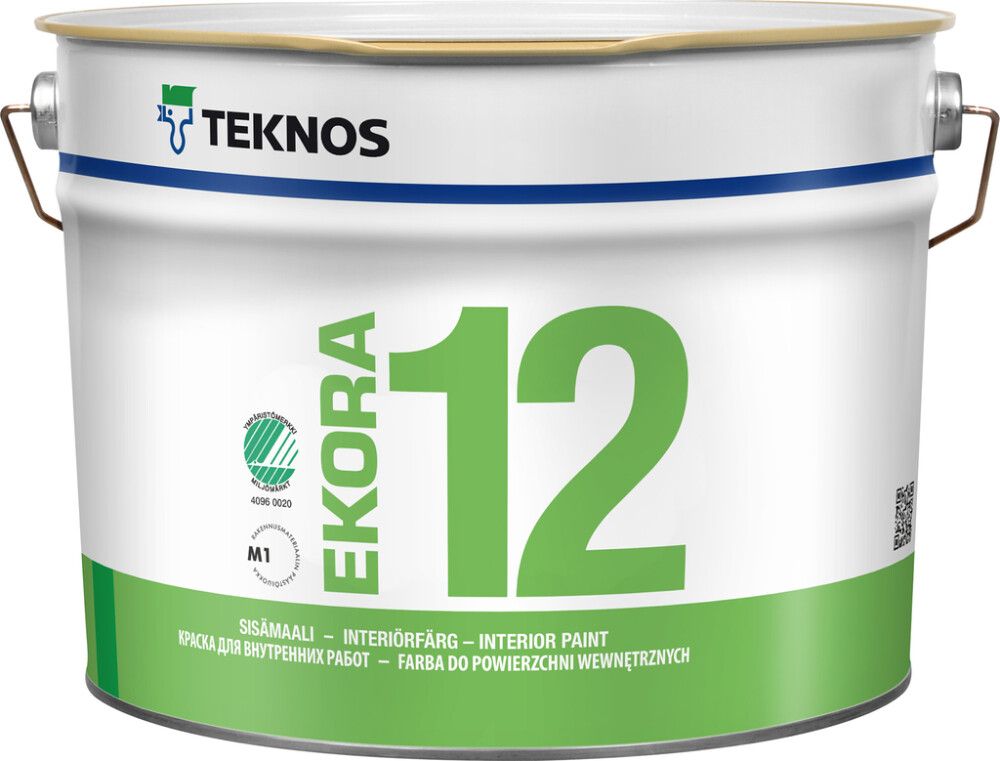 Sisämaali Teknos Ekora 12 Valkoinen