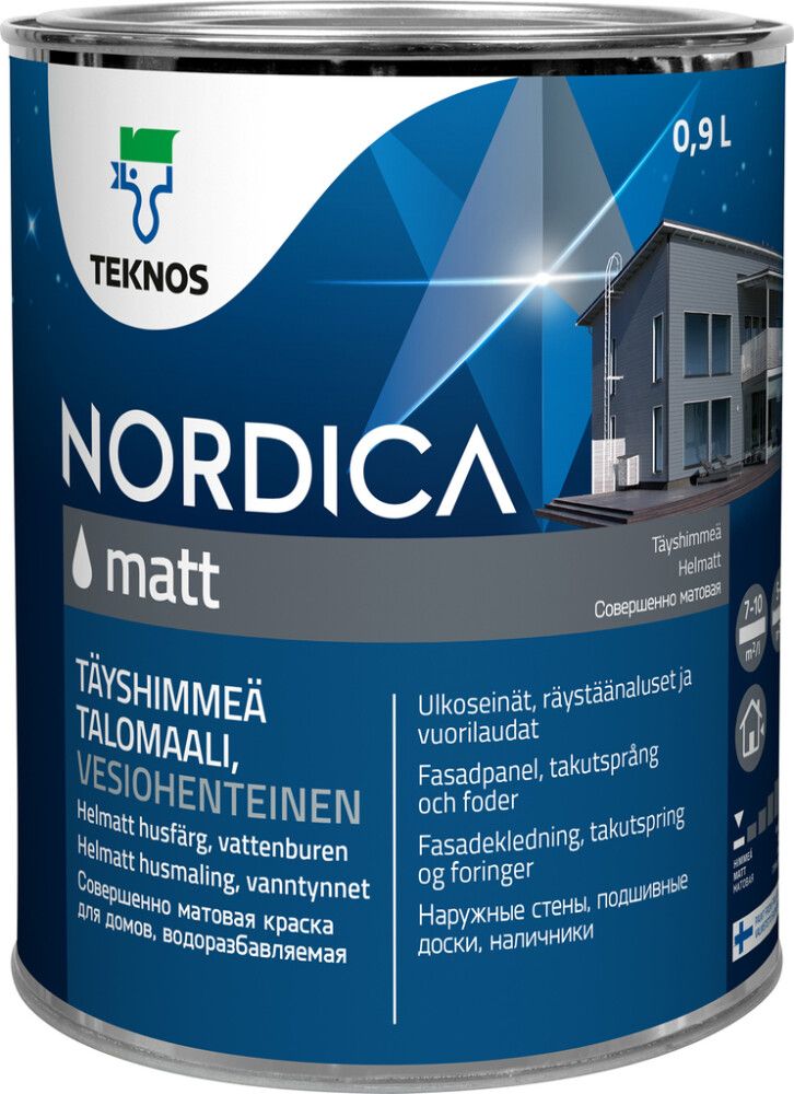 Talomaali Teknos Nordica Matt Musta