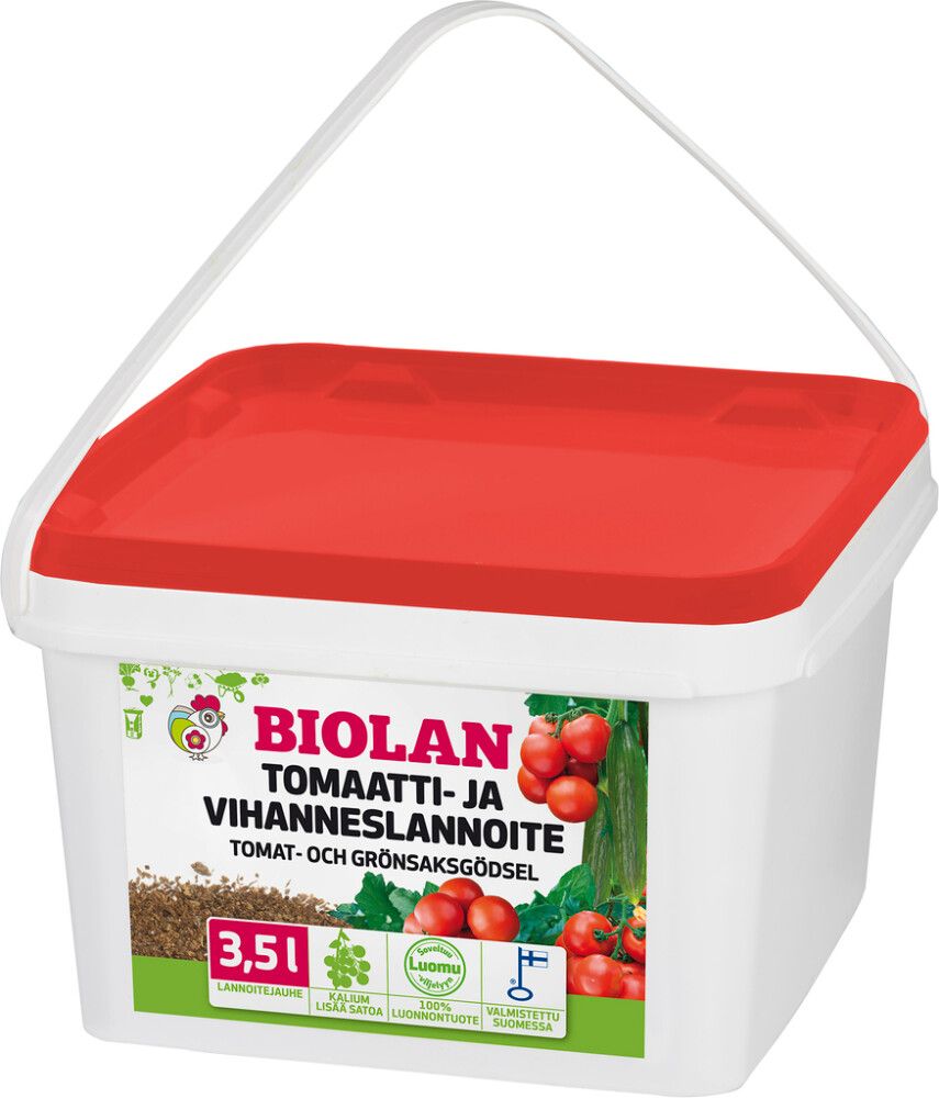 Tomaatti- ja vihanneslannoite Biolan 3,5 l
