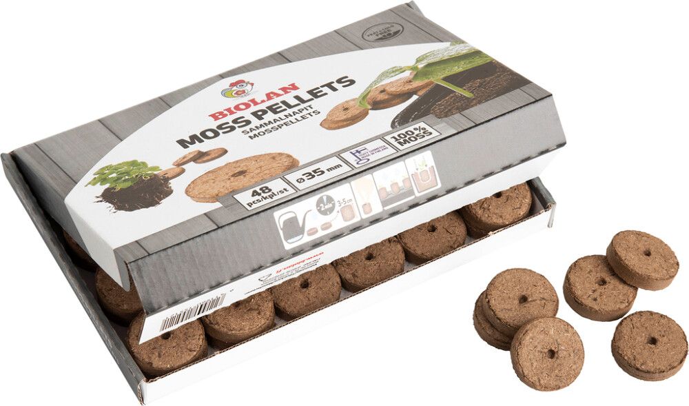 Sammalnapit Biolan 48 kpl