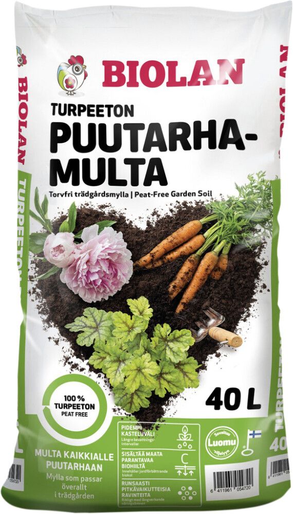 Puutarhamulta Biolan 40 l turpeeton
