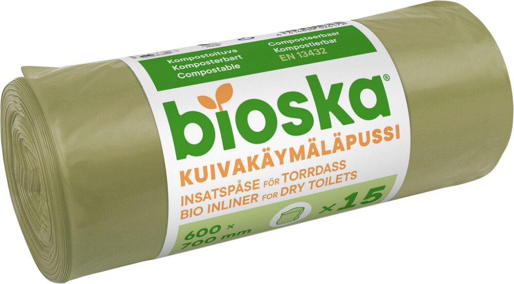 Biojätepussi Bioska Icelett kuivakäymälään