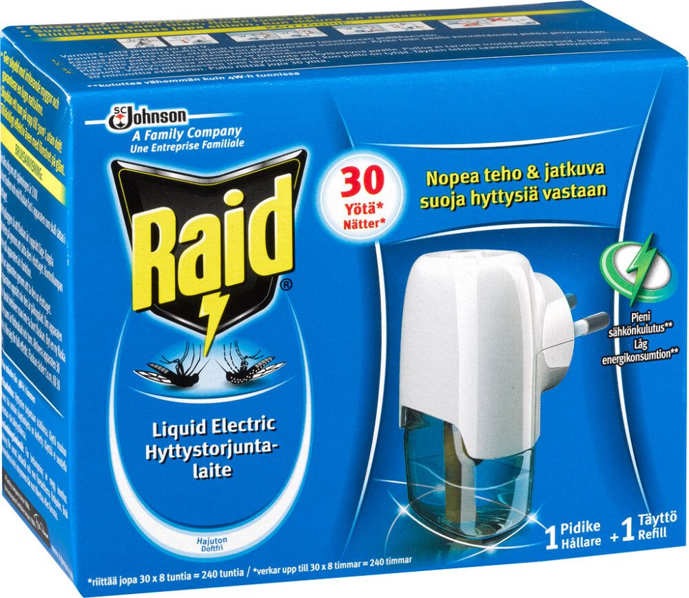 Hyttyskarkotin Raid Liquid Electric