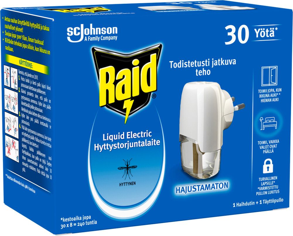 Hyttyskarkotin Raid Liquid Electric