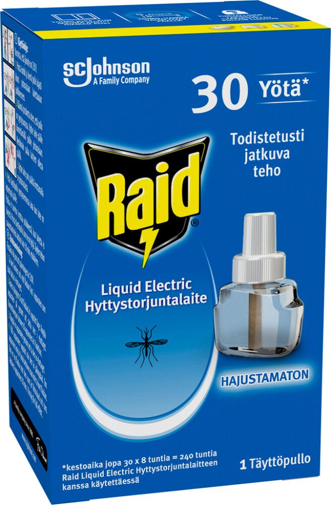 Täyttöpakkaus Raid Liquid Electric hyttyskarkotin