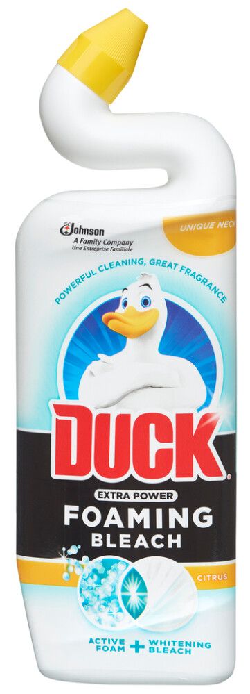 WC-puhdistusaine Duck Extra Power Foaming Bleach Citrus 750 ml