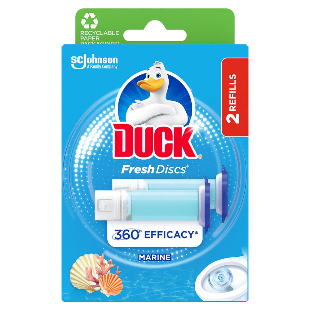 WC-raikastin Duck Fresh Discs Marine täyttöpakkaus 2 x 36 ml