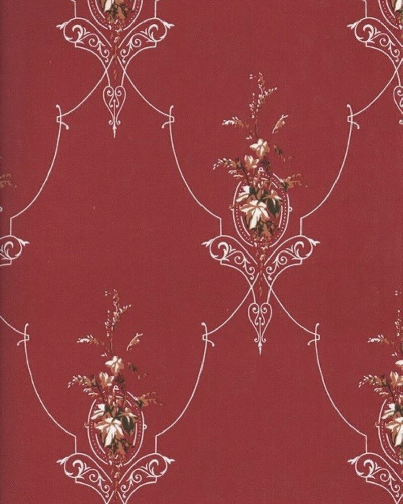 Kuitutapetti Sandudd Isoäidin Aikaan Punainen Ornamentti