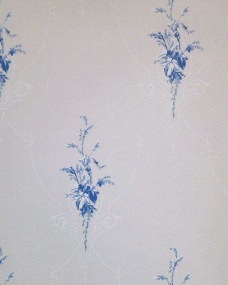 Kuitutapetti Sandudd Isoäidin Aikaan Sininen/valkoinen Ornamentti