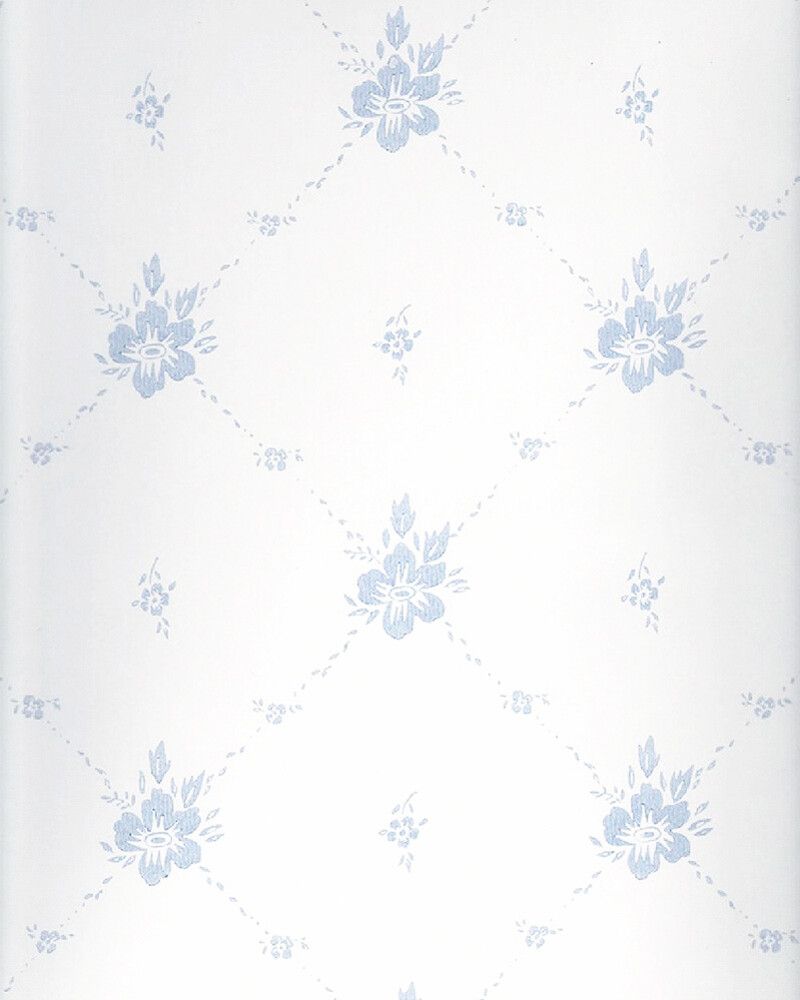 Kuitutapetti Sandudd Isoäidin Aikaan Valkoinen/sininen kukka