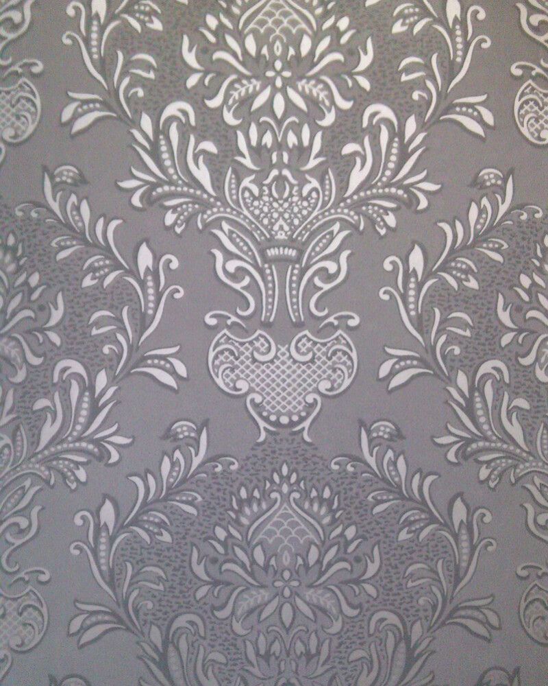 Kuitutapetti Sandudd Isoäidin Aikaan Harmaa/hopea Ornamentti