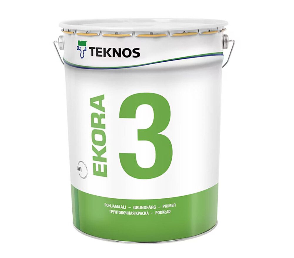 Pohjamaali Teknos Ekora 3 valkoinen 18 l