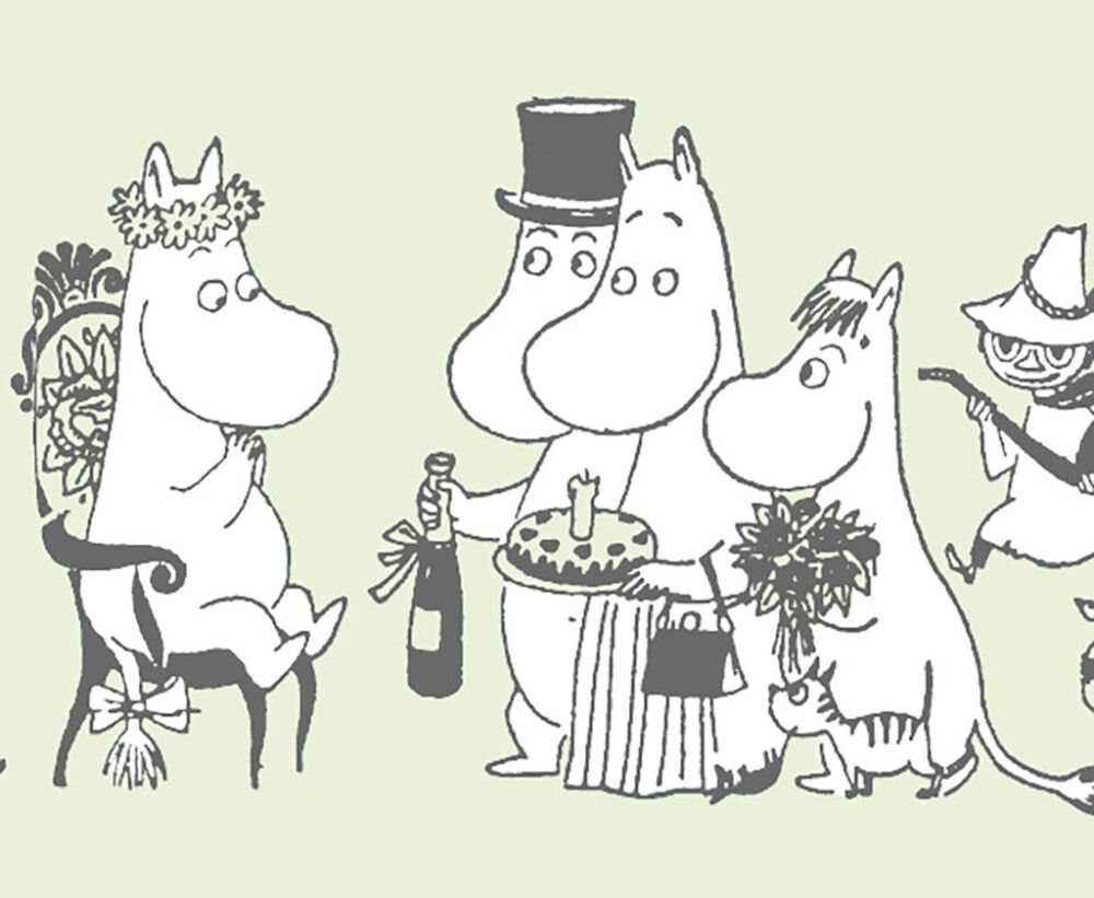 Boordi Sandudd Muumihahmot 10 m x 10,8 cm Vaaleanvihreä