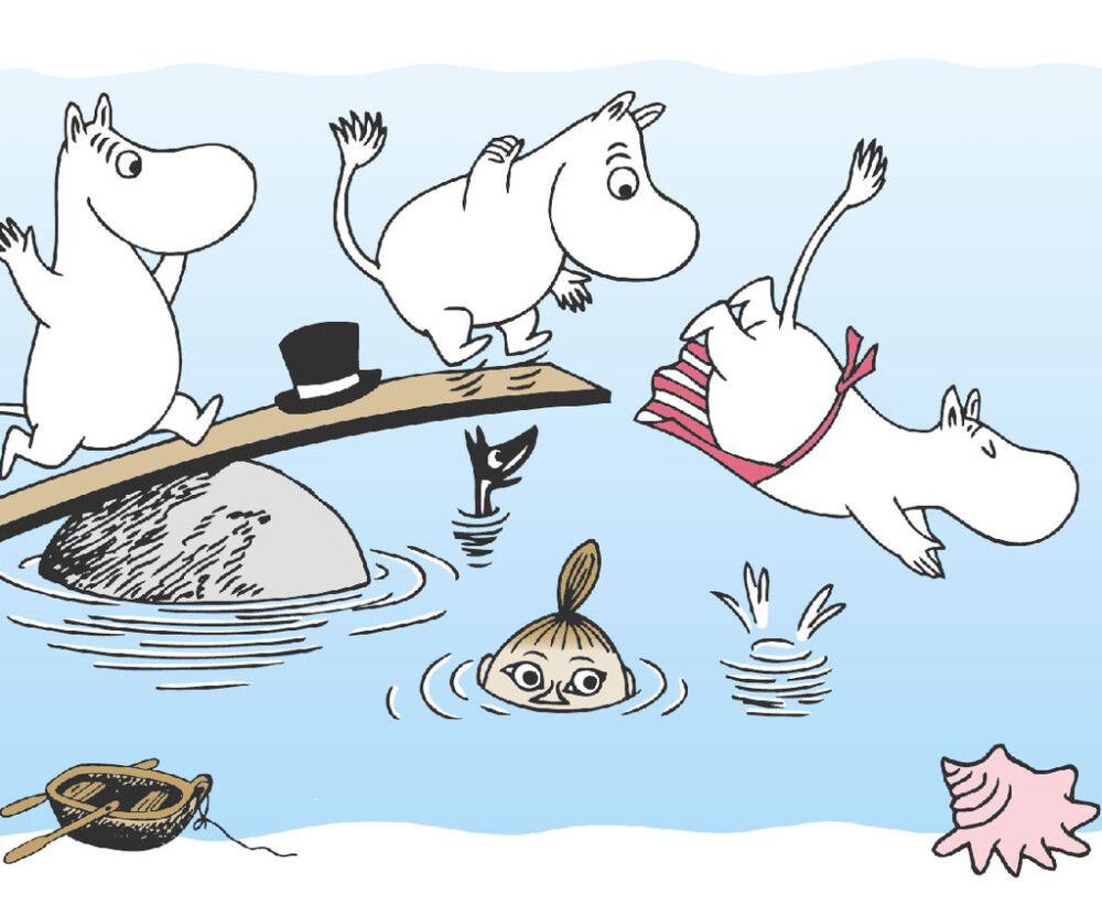 Boordi Sandudd Muumit Uimassa 10 m x 13,5 cm Sininen