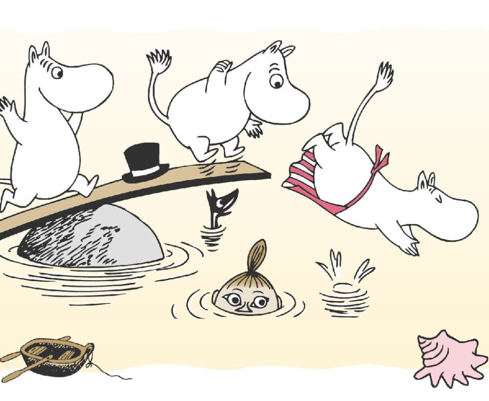 Boordi Sandudd Muumit Uimassa 10 m x 13,5 cm Vaaleankeltainen