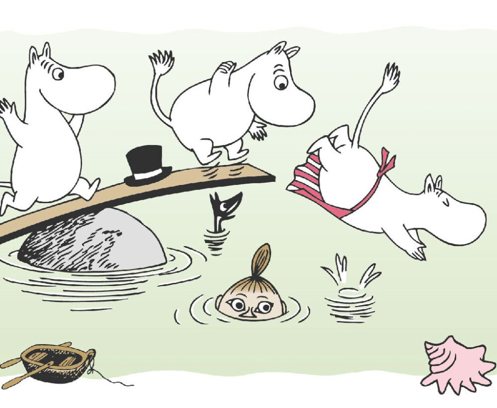 Boordi Sandudd Muumit Uimassa 10 m x 13,5 cm Vaaleanvihreä