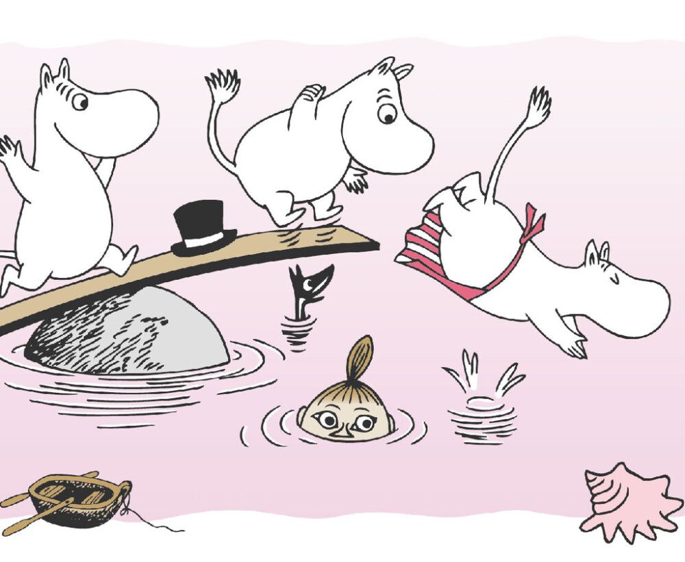 Boordi Sandudd Muumit Uimassa 10 m x 13,5 cm Vaaleanpunainen