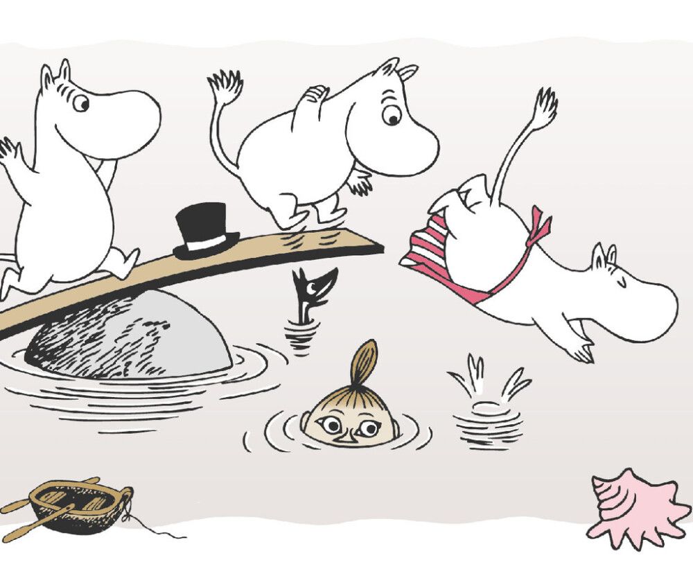 Boordi Sandudd Muumit Uimassa 10 m x 13,5 cm Harmaa