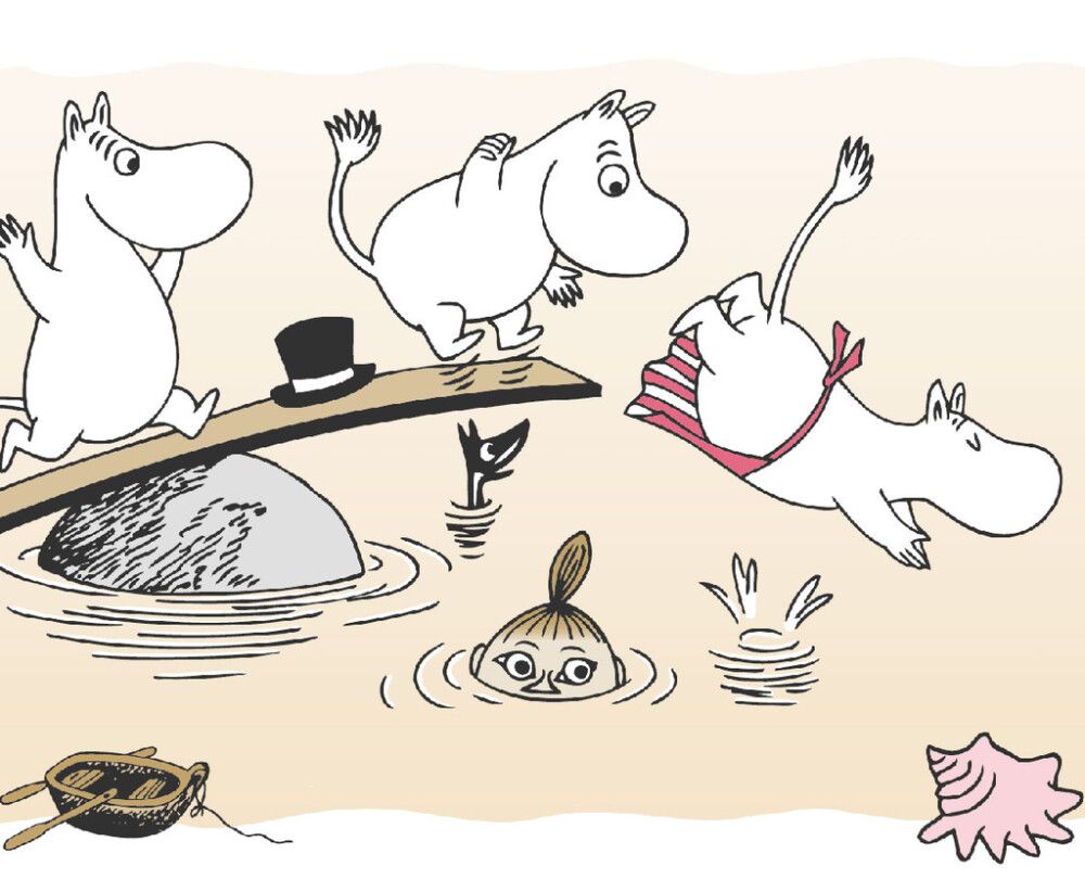 Boordi Sandudd Muumit Uimassa 10 m x 13,5 cm Keltainen