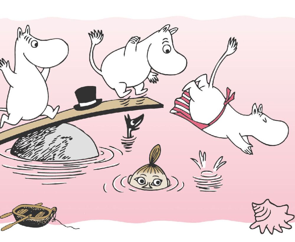 Boordi Sandudd Muumit Uimassa 10 m x 13,5 cm Roosa