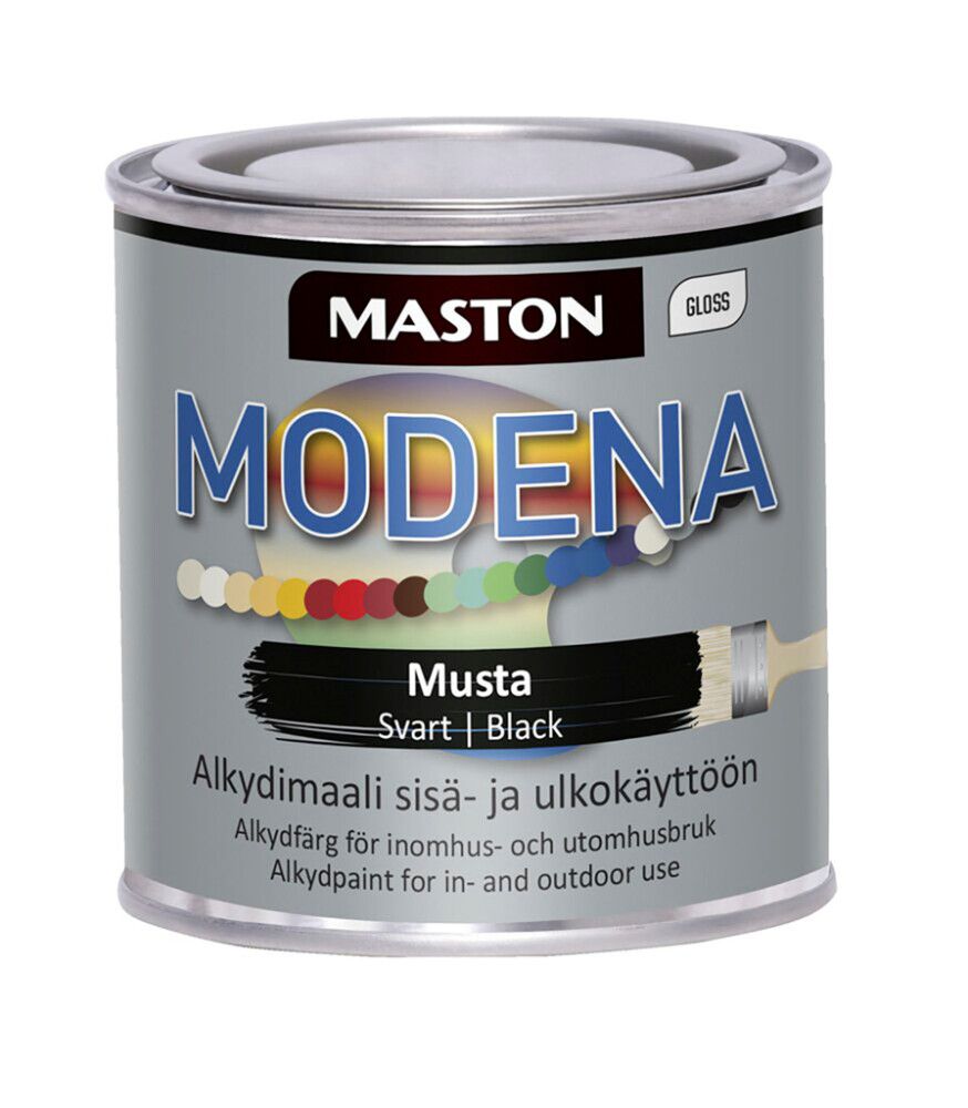 Alkydimaali Maston Modena Musta 250 ml