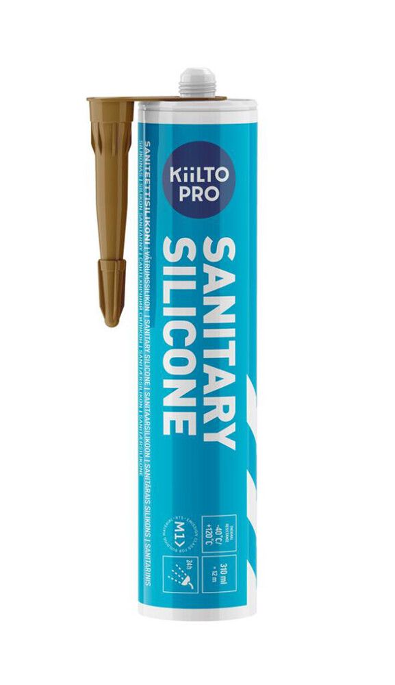 Saniteettisilikoni Kiilto Pro 81 khaki brown 310 ml