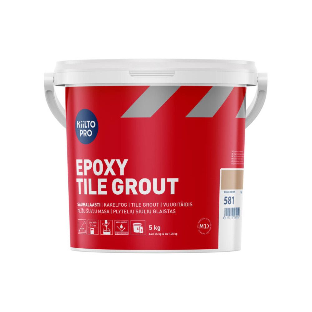 Saumalaasti Kiilto Pro Epoxy Tile Grout 581 Khaki Brown 5 kg