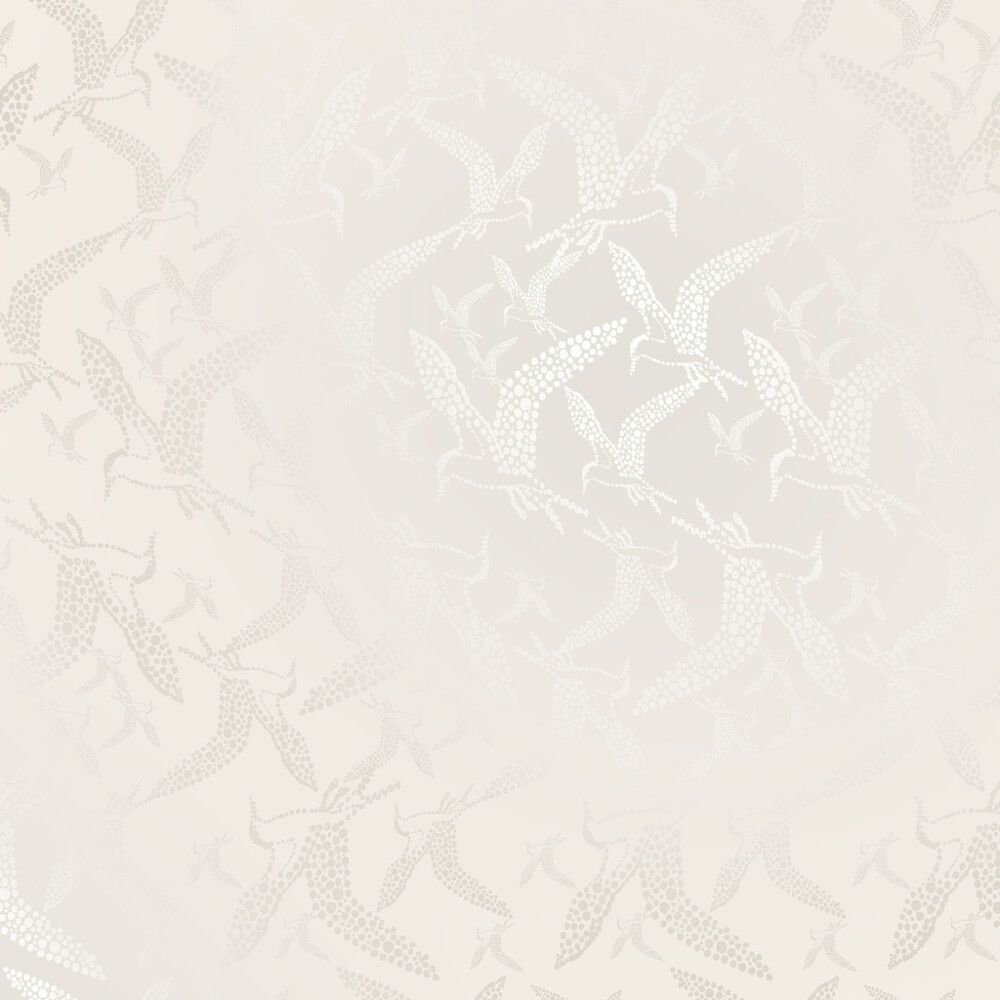 Kuitutapetti Ivana HKI Helmiäinen/Valkoinen Lintu